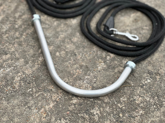 Skijoring lines with handles